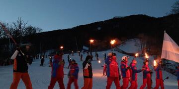 Bajada de antorchas en el Martial