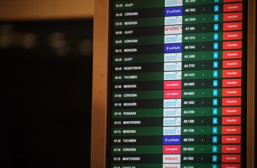 Cancelaciones y demoras en Aeroparque por una asamblea gremial de tripulantes de cabina