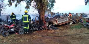 Incendio en corralón judicial de Ranqueles, Córdoba