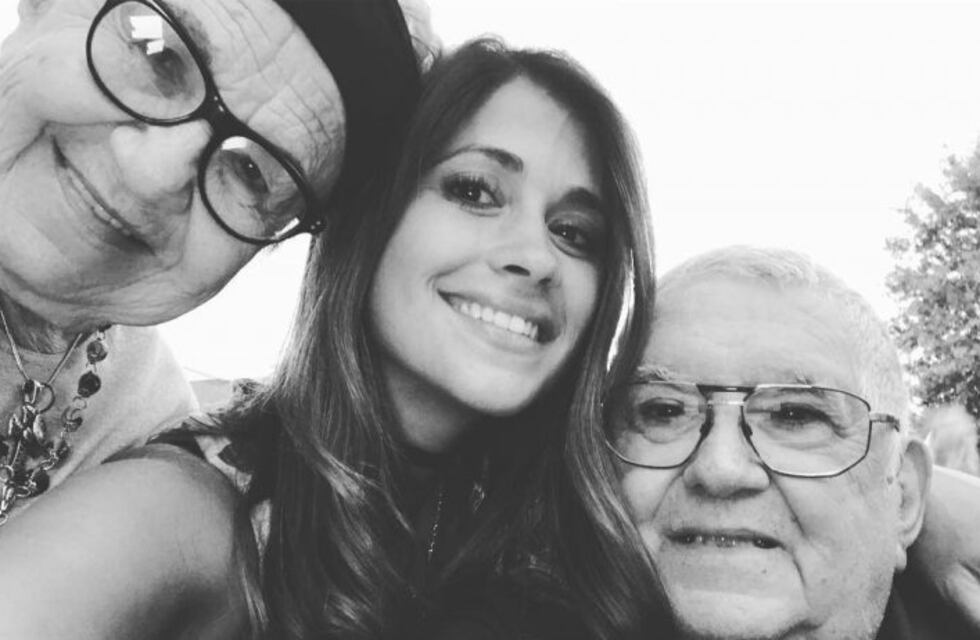 Antonela Roccuzzo compartió fotos del reencuentro con sus abuelos