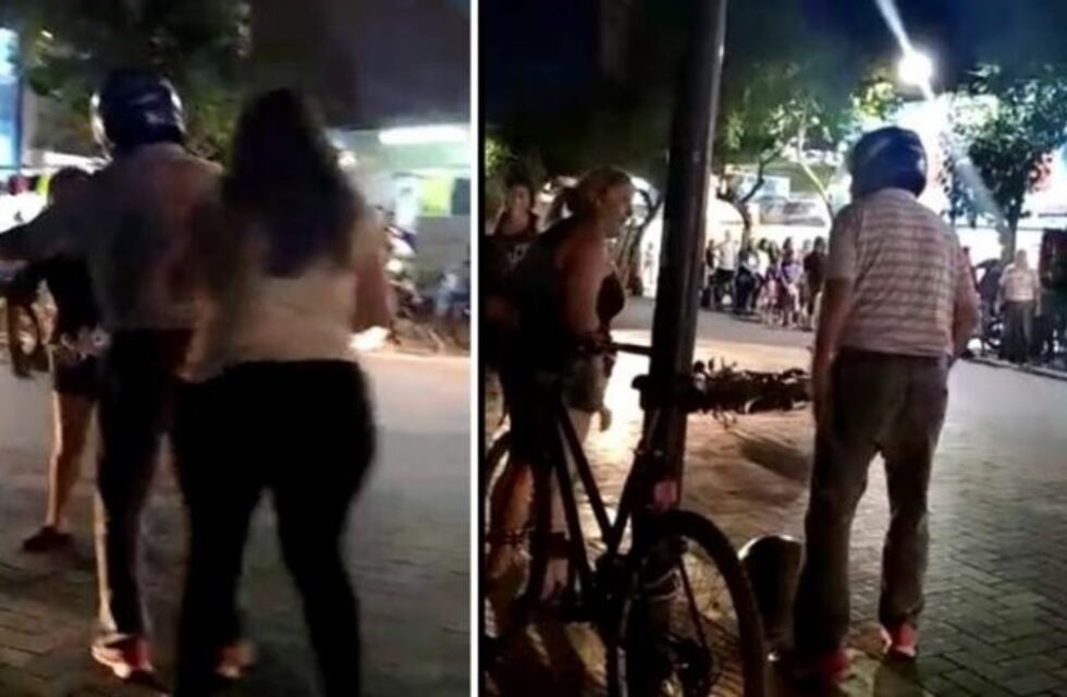 Video: sorprendió a su papá con su amante y armó un escándalo en pleno centro