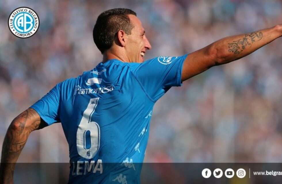 Cien veces Lema... Gol del zaguero de Belgrano, y no fue de cabeza
