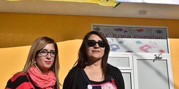 Las voceras del “Ruca Cumelén” explicaron que ya no hay dinero para las viandas de los niños\u002E Foto: Diario Jornada\u002E