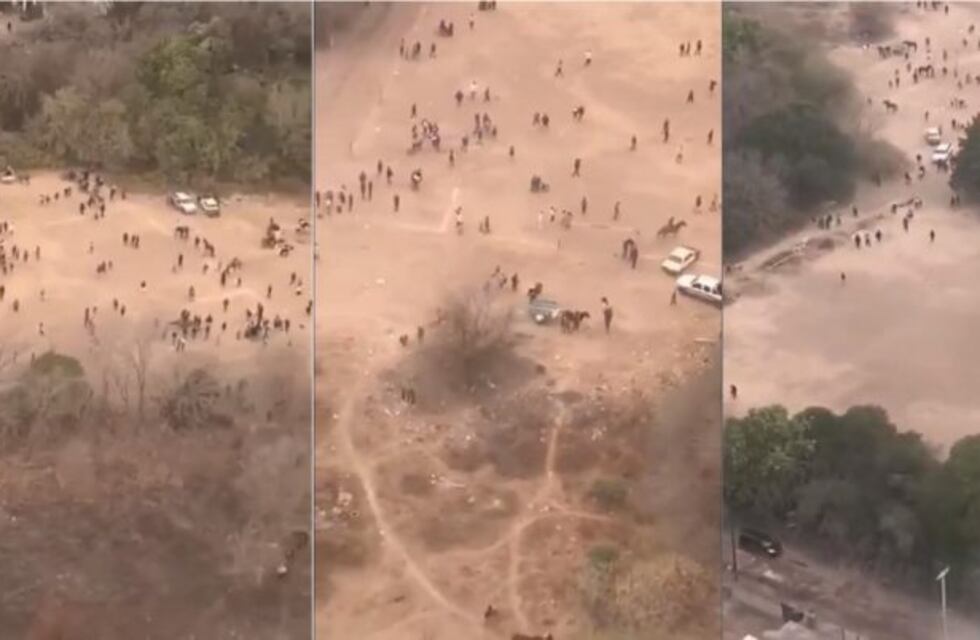 Carreras cuadreras: el video de la huida al ver el helicóptero de la Policía