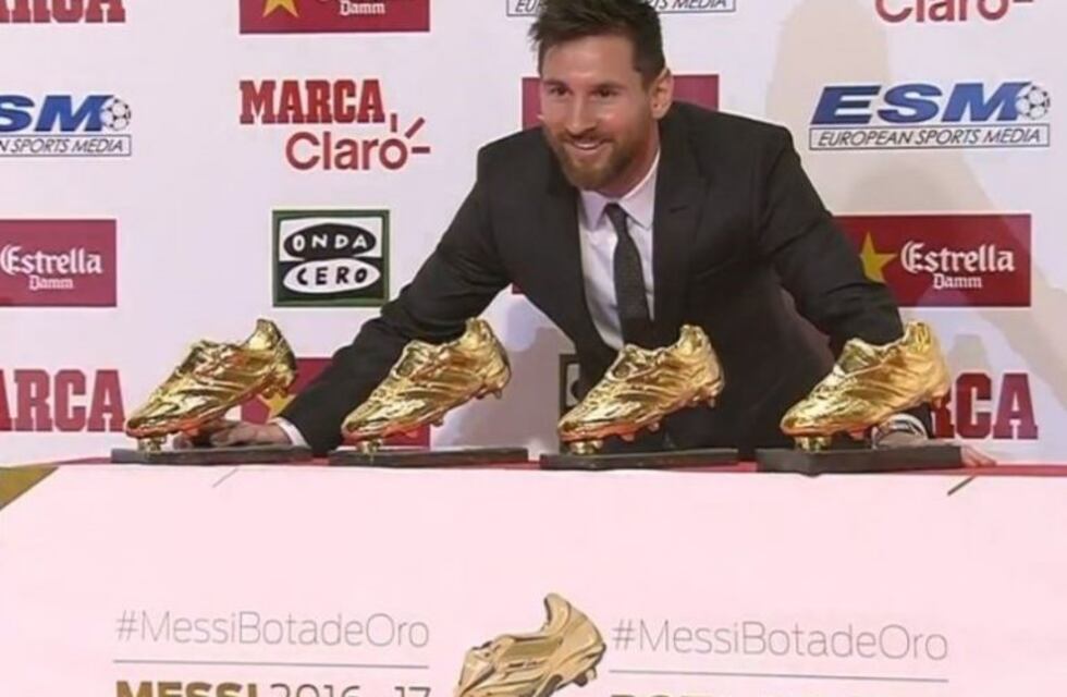 Lionel Messi recibió su cuarta Bota de Oro en España