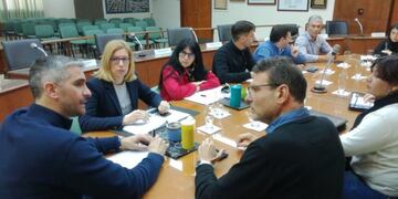 Los concejales recibieron a la secretaria de Auditoría y Control de Gestión, Amalia Galantti y al Sindicato de Empleados y Obreros Municipales para analizar el pase a planta permanente (Prensa Concejo Municipal