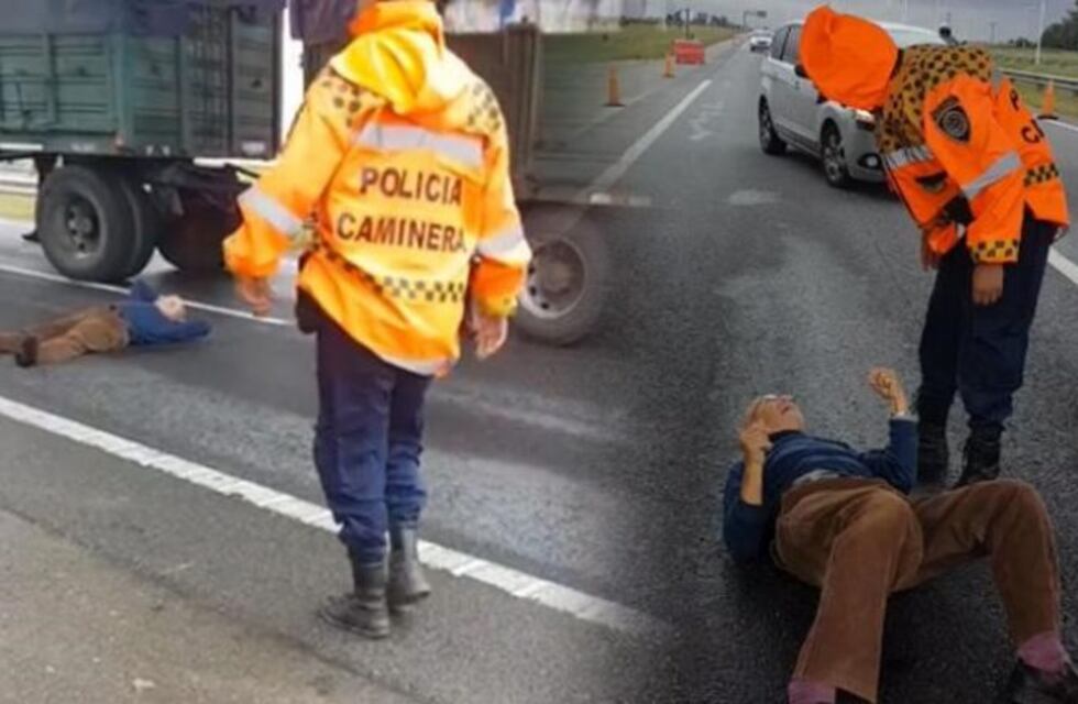 Jubilado se tiró en plena autopista Córdoba - Rosario para protestar por una multa de la Caminera