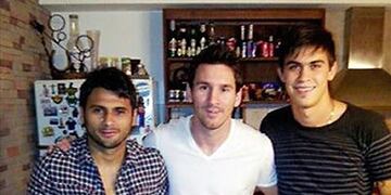 Lionel Messi y Maxi Biancucchi