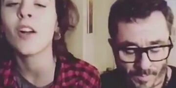 Mery Granados se lució cantando junto a su padre\u002E (@alejandrosanz)