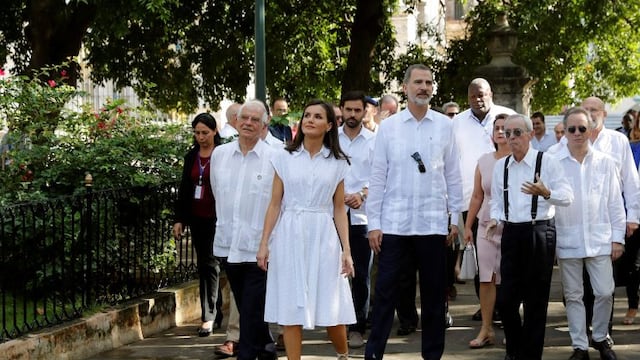 Los reyes de España recorrieron la Habana Vieja\u002E