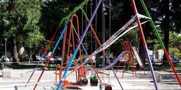 juegos de plaza con cintas de seguridad Maipú Mendoza
