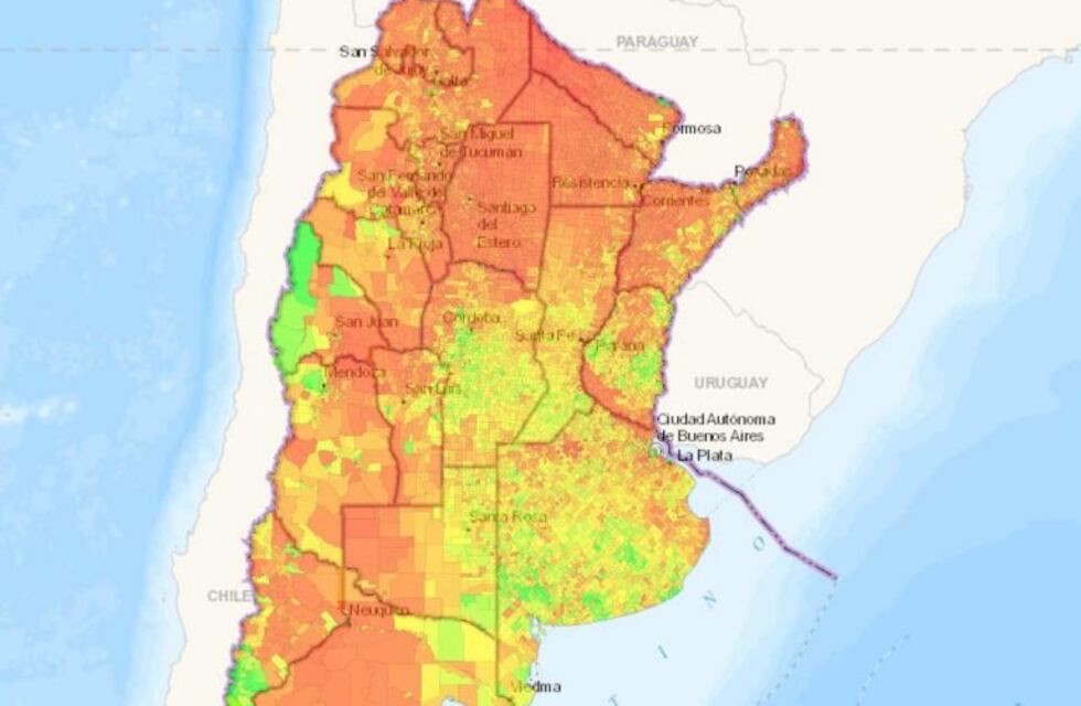 Desarrollan un mapa interactivo para saber el nivel de calidad de vida en Argentina