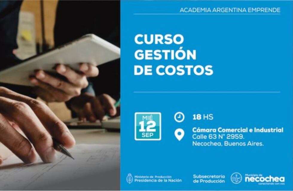 Necochea: Nuevo curso para emprendedores sobre Gestión de Costos.