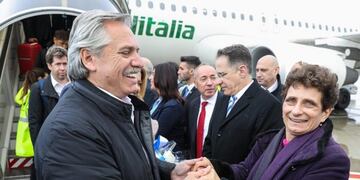 El presidente Alberto Fernández lllegó a Israel\u002E (Presidencia)