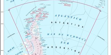 Mapa completo de la provincia bicontinental de Tierra del Fuego\u002E Antártida, Malvinas e Islas del Atlántico sur ( Sandwichs, Giogias, Auroras, Estados)\u002E