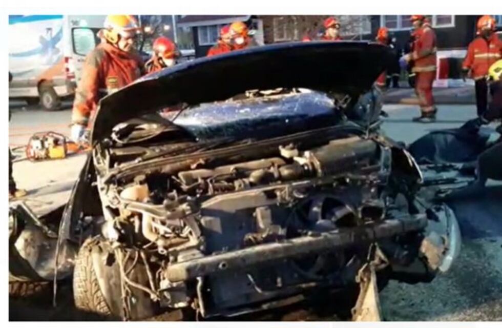 Ushuaia: impactante accidente de tránsito sobre calle Maipú
