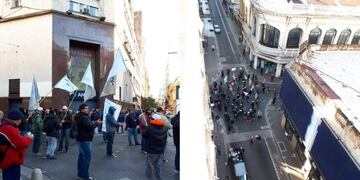 Trabajadores se manifestaron frente al Ministerio de Trabajo de la Nación\u002E