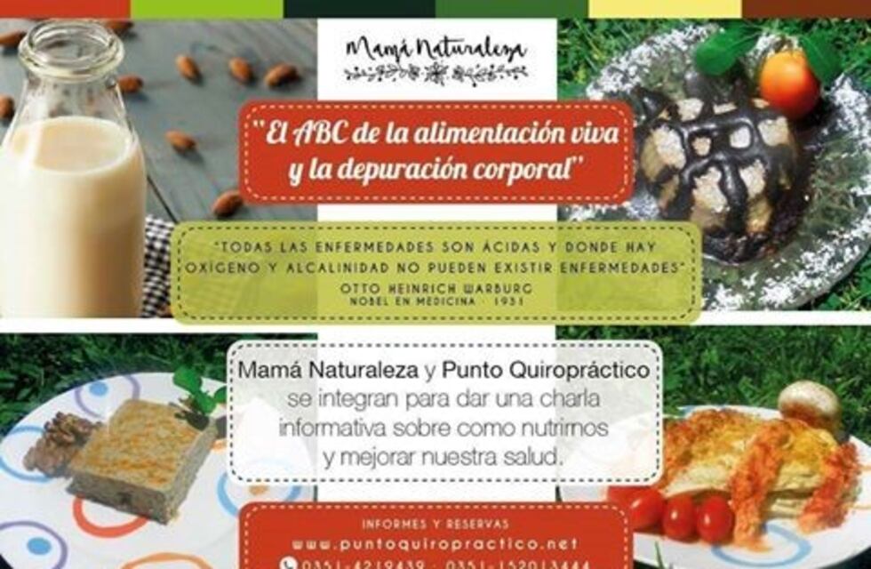 Charla sobre alimentación viva y salud en Córdoba
