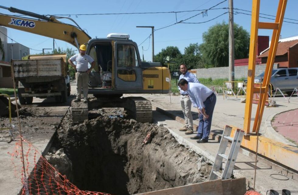 La obra Master de Desagües Pluviales de Arroyito avanza a buen ritmo