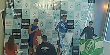 Benjamin Ghione tercer puesto 100 mts\u002E espalda en Santiago del Estero