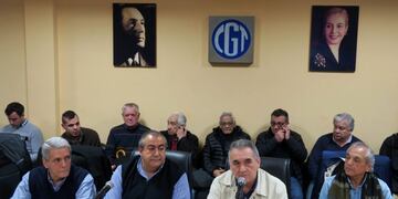 El triunvirato de la CGT\u002E EFE/ Naiara Bellio