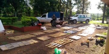 Misiones: marihuana secuestrada en Puerto Esperanza por Gendarmería\u002E Más de 800 kilos en dos operativos\u002E (Gendarmería)