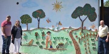 Inauguraron mural en Cila (Vía Santa Rosa)