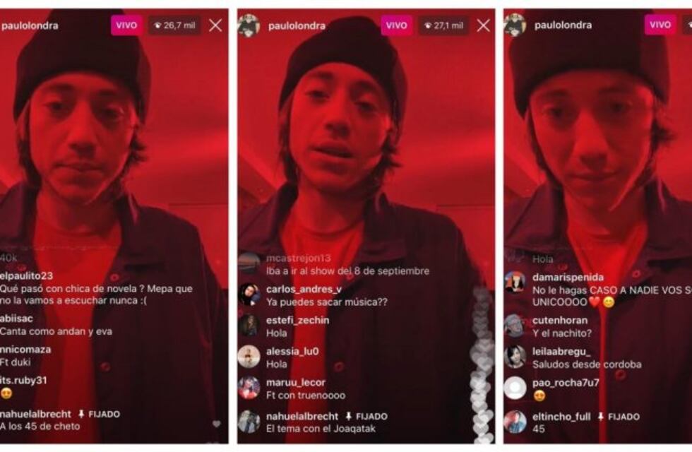 Paulo Londra presentó temas nuevos después de meses y en vivo