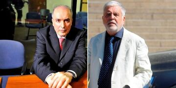 José López y Julio De Vido (Fotos: Clarín)