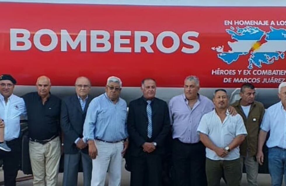 Bomberos ploteó una unidad en homenaje a los ex combatientes de Malvinas