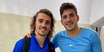 Diego Mendoza con Antoine Griezmann (Foto: Instagram)