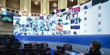 El Senado realizó con éxito el primer ensayo para la sesión virtual del 13 de mayo\u002E (Prensa Senado)