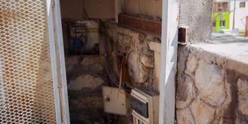 Destrucción en un dispensario de La Falda