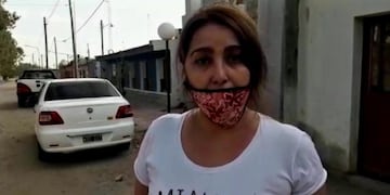 Betiana Alvarado, hermana de uno de los cinco policías detenidos e imputados por \