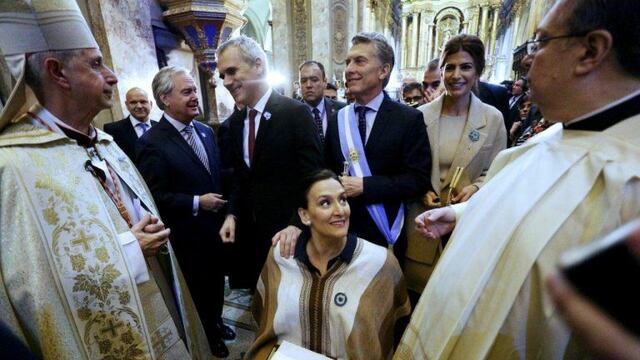 DYN29, BUENOS AIRES 25/05/17, EL PRESIDENTE MAURICIO MACRI, JUNTO A SU GABINETE Y LA VICEPRESIDENTA GABRIELA MICHETTI ACOMPAu00d1ADO POR SU ESPOSA, PARTICIPAN DEL TEDEUM EN LA CATEDRAL METROPOLITANA.FOTO:DYN/VICEPRESIDENCIA ciudad de buenos aires mauricio macri juliana awada gabriela michetti tedeum por el 25 de mayo en la catedral porteu00f1a misa tedeum celebracion 25 de mayo