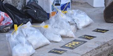 Droga secuestrada a Carlos Martínez