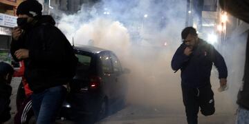 Incidentes en el club Independiente. (Gentileza Clarín)