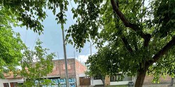 Granizo en San Rafael durante la tarde del miércoles.