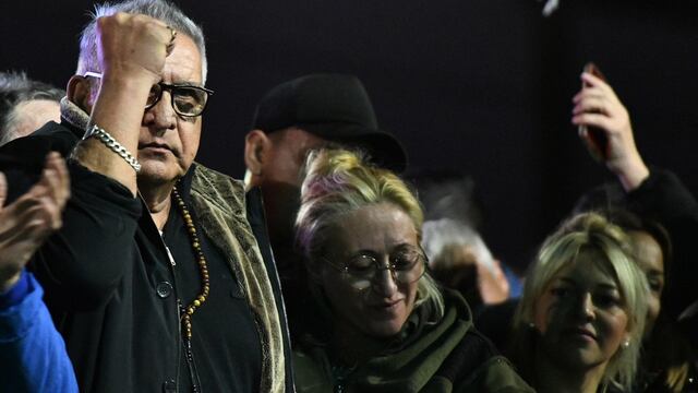 Juan Pablo "Pata" Medina en un acto organizado en La Plata.