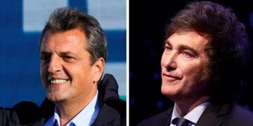 Javier Milei y Sergio Massa presentaron las listas de invitados al cruce en la UBA. Foto: Los Andes