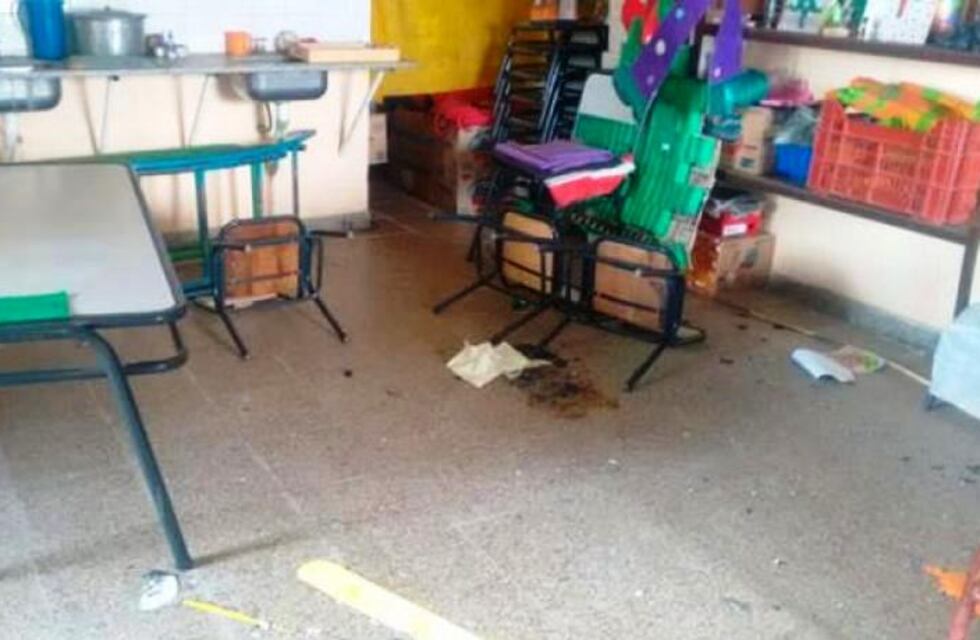 Solicitan material didáctico para equipar un jardín de infantes arrasado por delincuentes