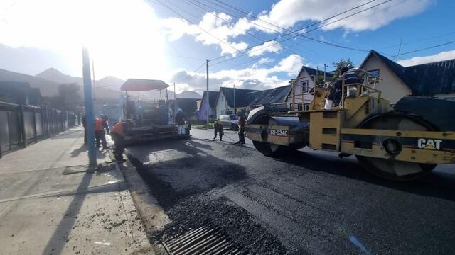 Ushuaia: pavimentaron la calle Del Cielo