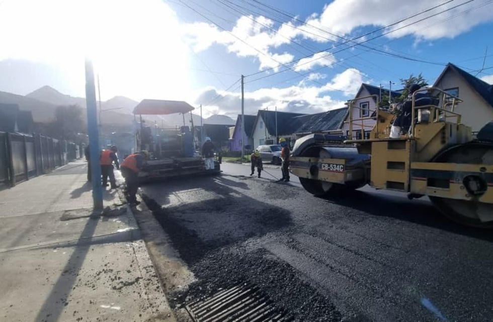 Ushuaia: pavimentaron la calle Del Cielo