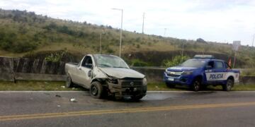 El utilitario siniestrado. (Policía)