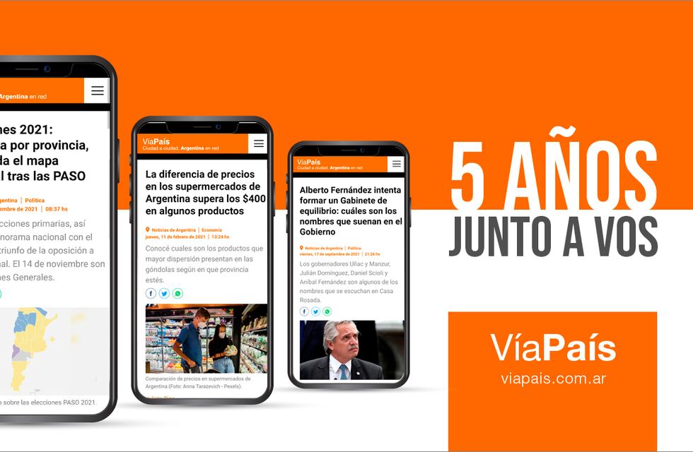 Vía País, la primera red federal de noticias de la Argentina, celebra cinco años de trayectoria