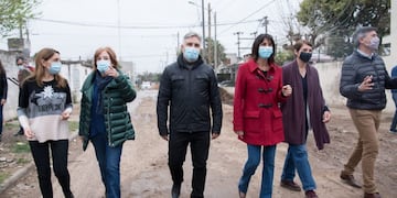 El intendente Martín Llaryora respaldó a las principales precandidatas de Hacemos por Córdoba. Visitaron Villa El Libertador (La Voz).