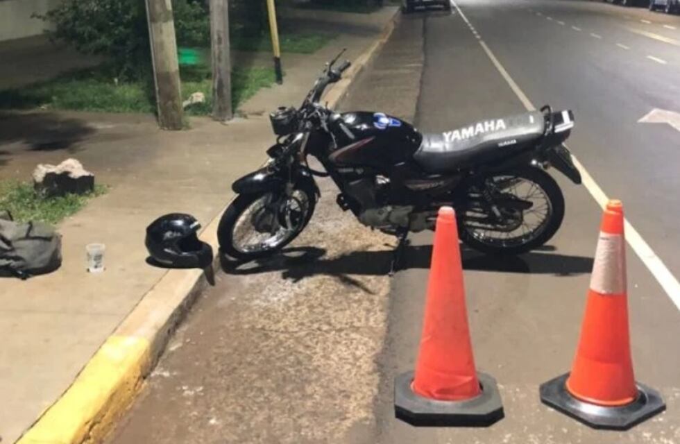 Accidente de tránsito en Posadas: un motociclista herido