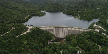 Dique La Quebrada, el lugar donde falleció ahogado Thiago Esquivel (Foto de Twitter @APRHI_CBA).