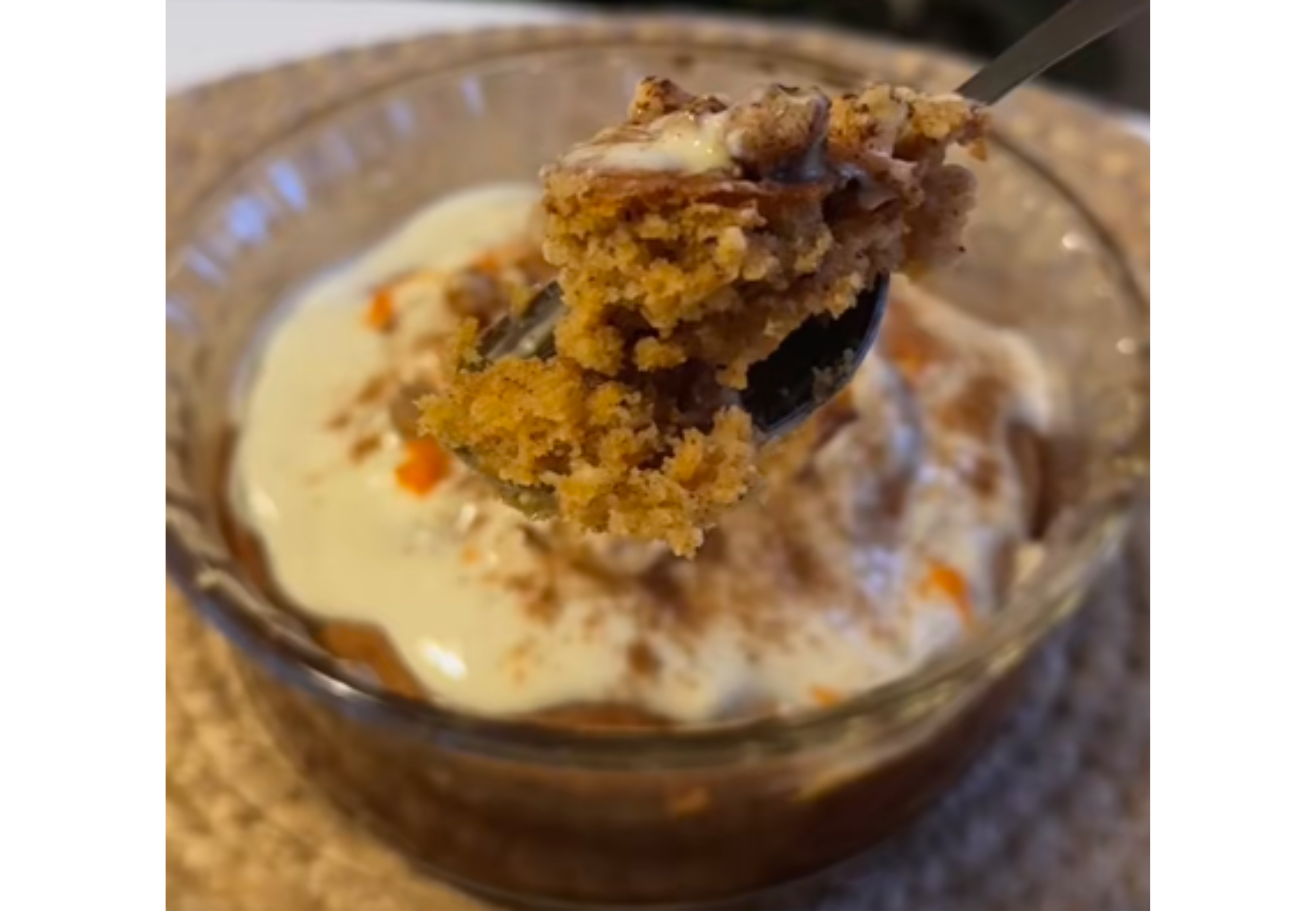 Así queda por dentro la carrot cake.
