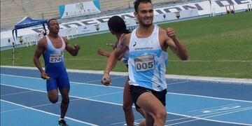 Leonardo Paris, el atleta de San Luis que obtuvo una medalla en los Sudamericanos disputados en Guayaquil.